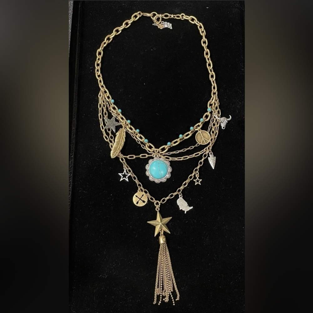 Lucky Brand Americana Charm Necklace